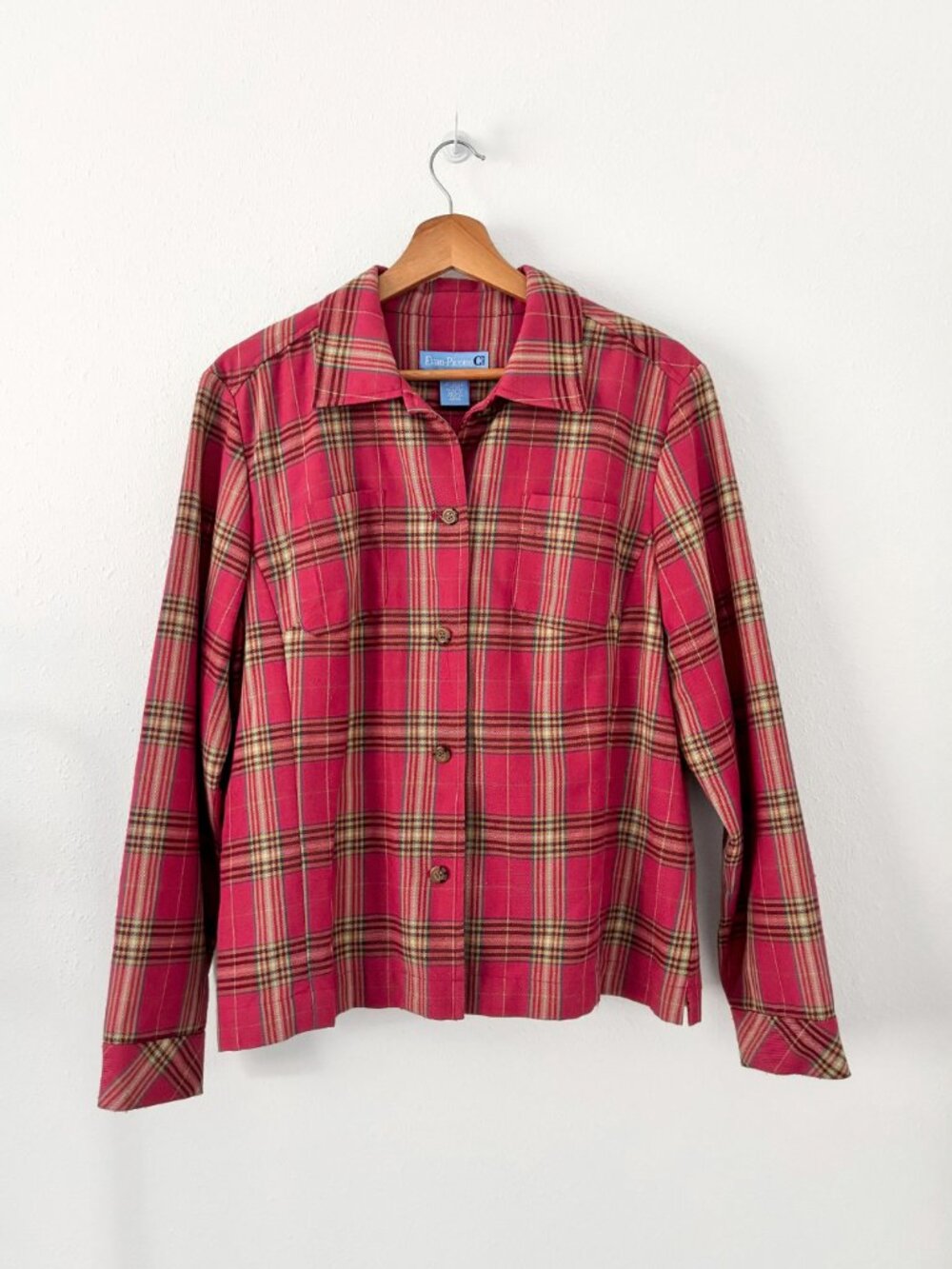 pink & green flannel